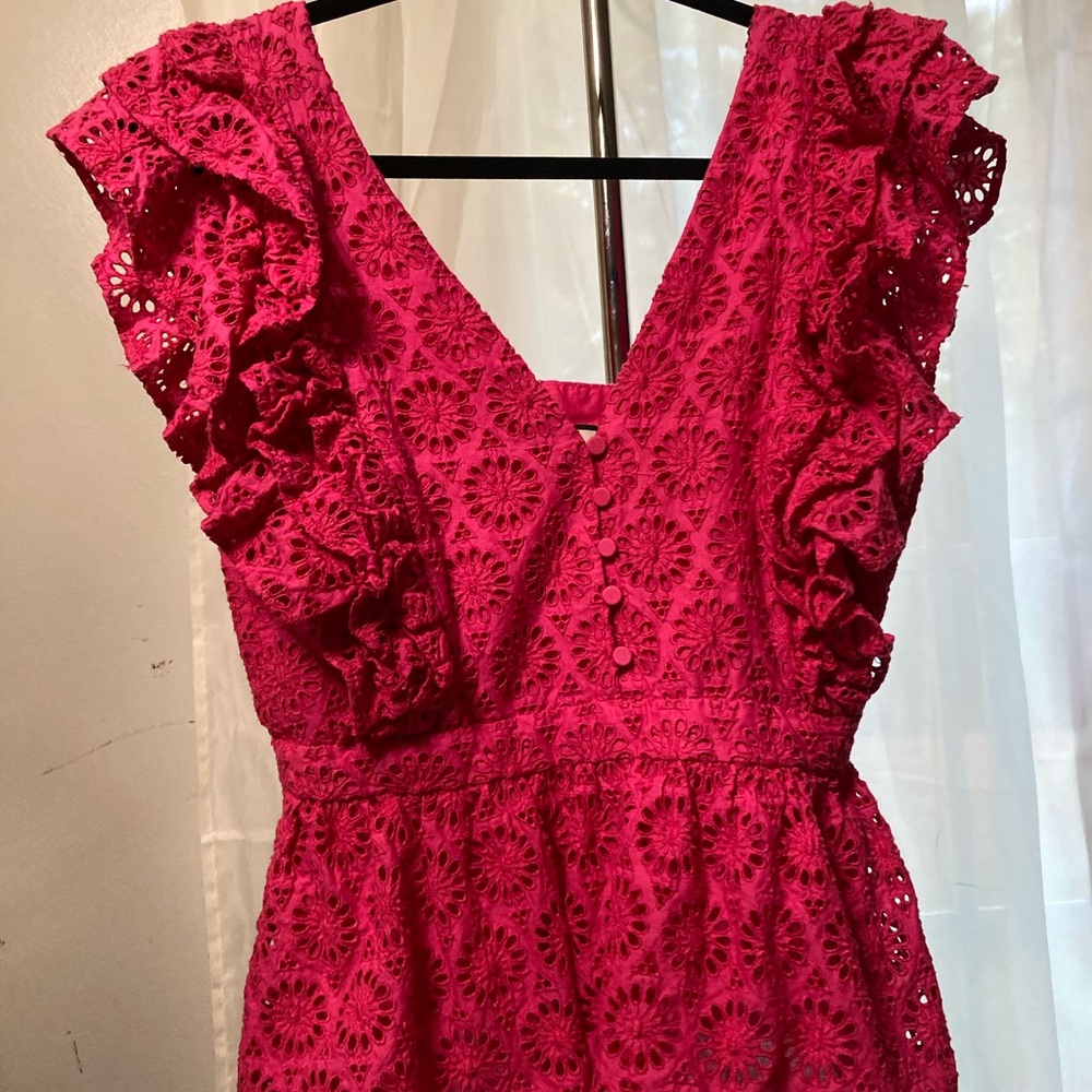 Eyelet tops from J.Crew in fuschia pink